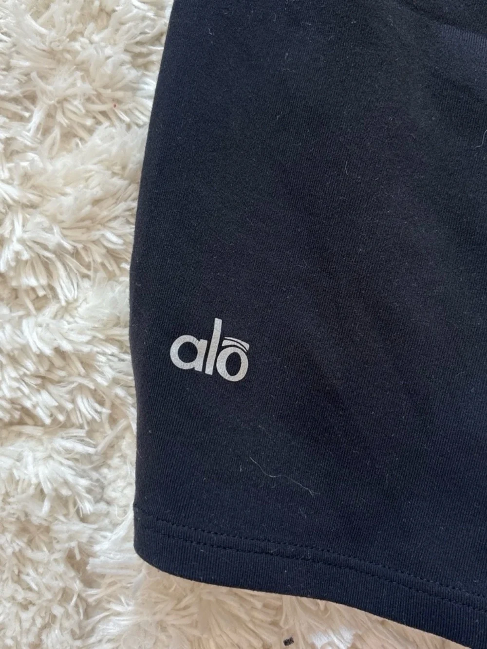 ALO Yoga Black High-Waist Capris with Mesh Panels